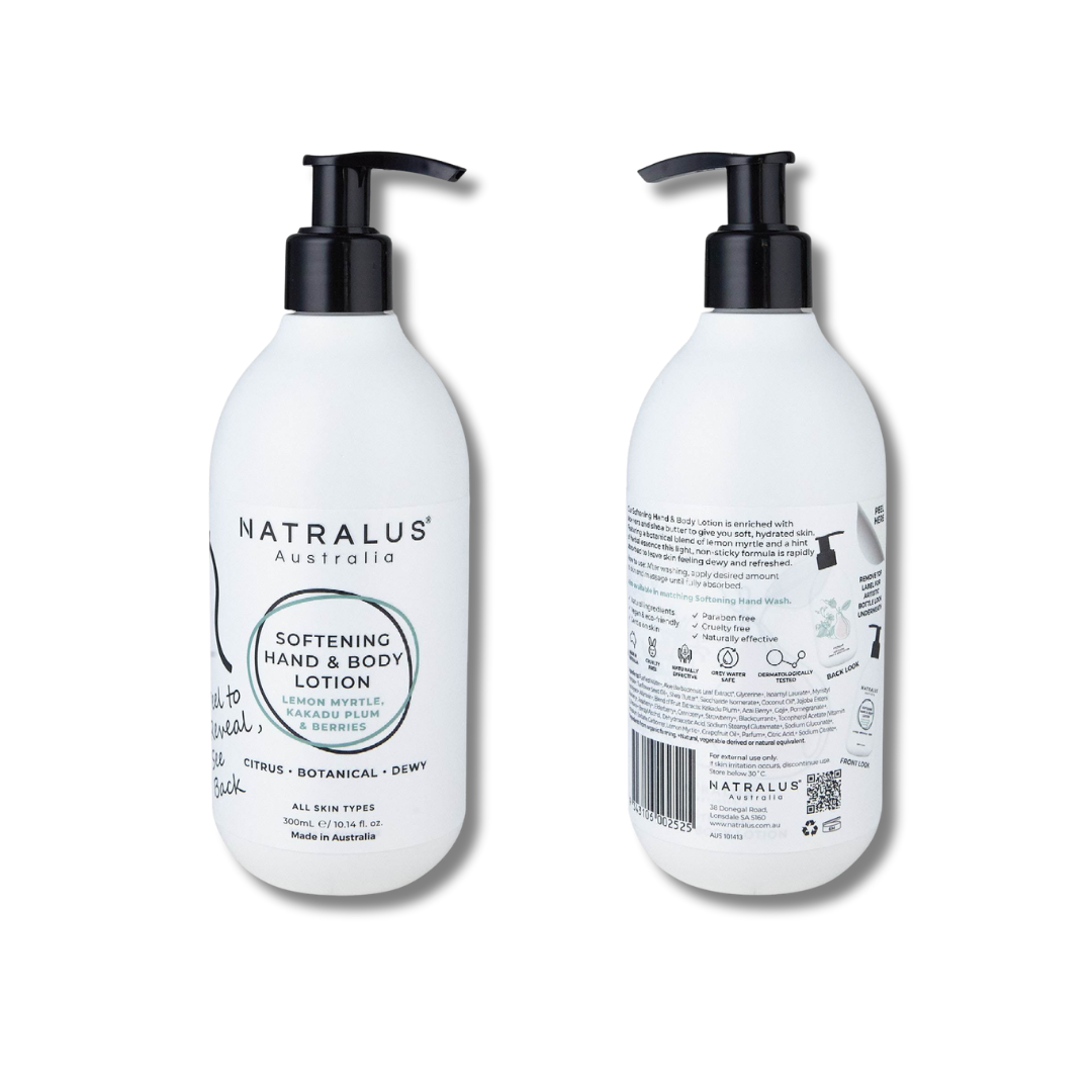 Softening Hand & Body Lotion - Lemon Myrtle, Kakadu Plum & Berries