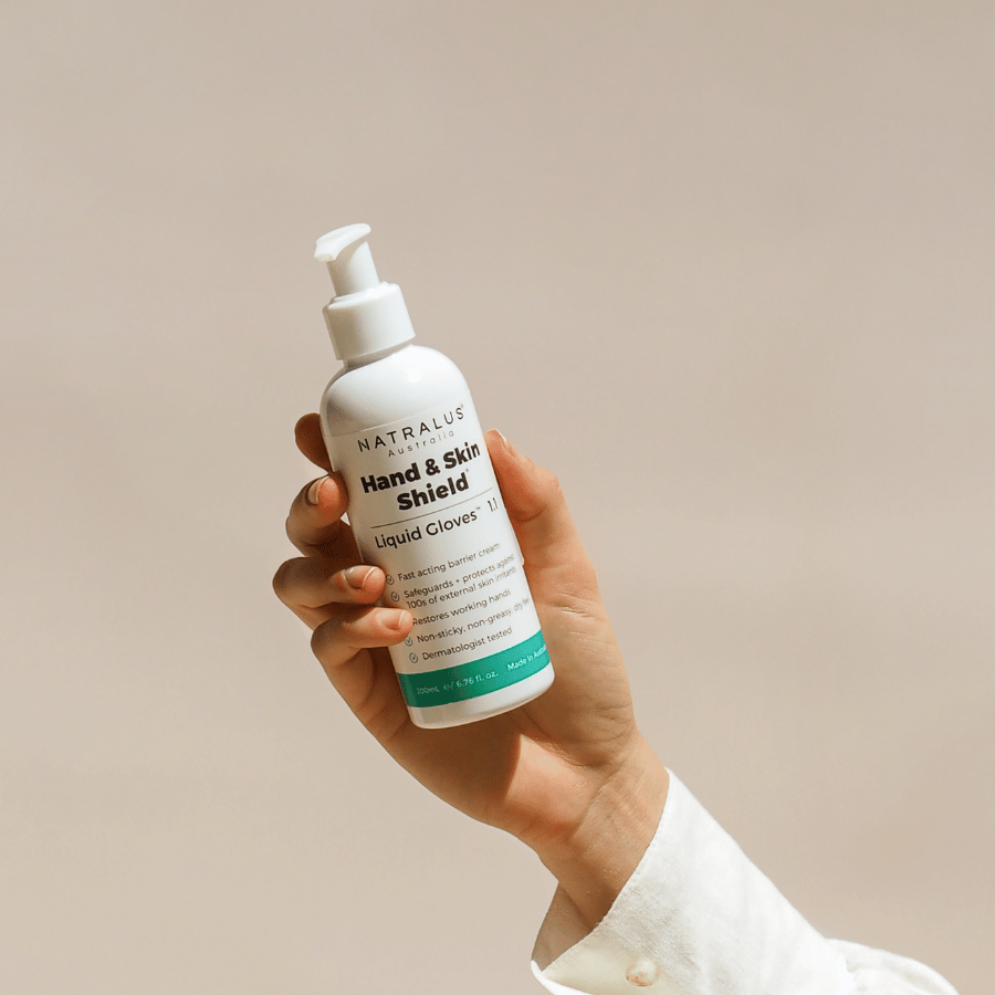 Fragrance free Liquid Gloves hand cream – protects working hands from irritants