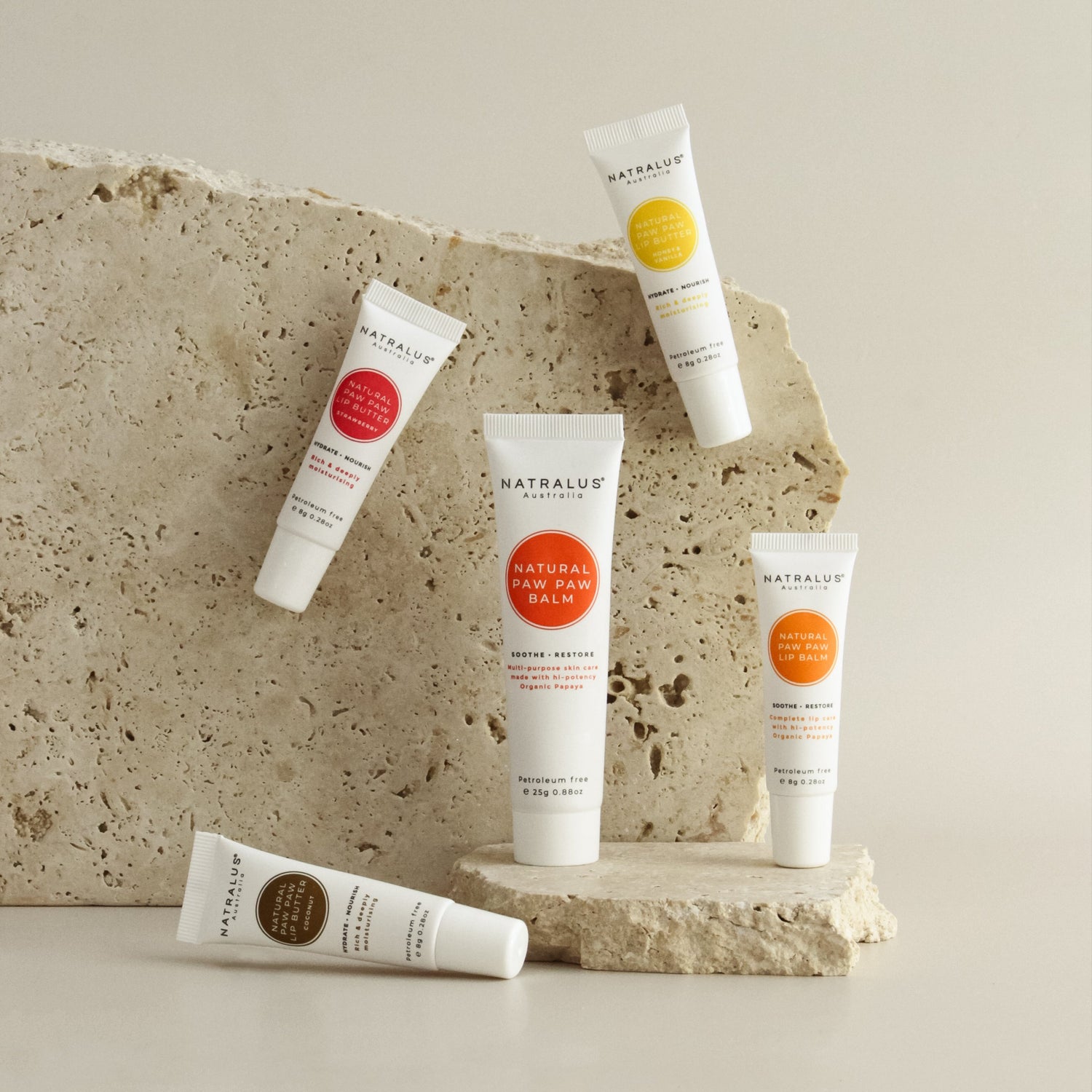 Natralus natural lip balm with nourishing ingredients for soft, hydrated lips