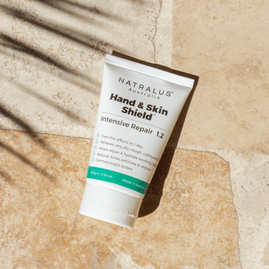 Natralus Hand & Skin Shield Intensive Repair cream for dry, cracked hands – restores, hydrates & protects Aussie skin.