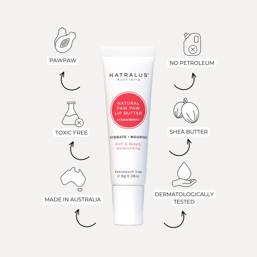 Natralus Natural Paw Paw Lip Butter Strawberry