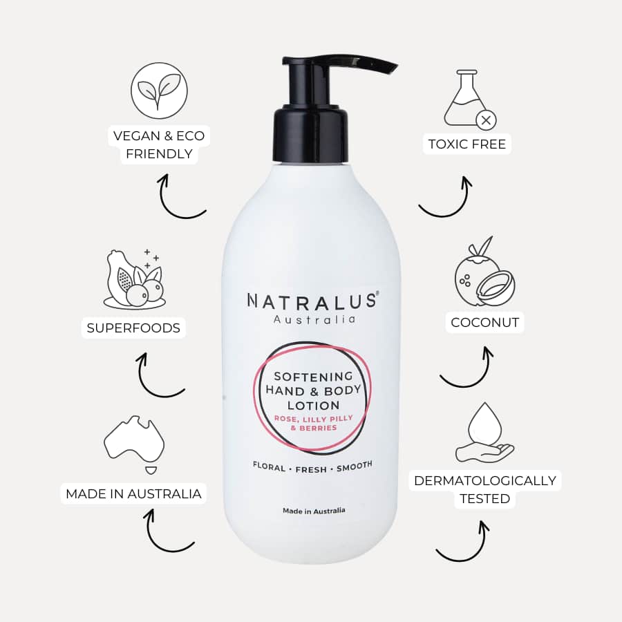 Softening Hand & Body Lotion - Rose,Lilly Pilly & Berries