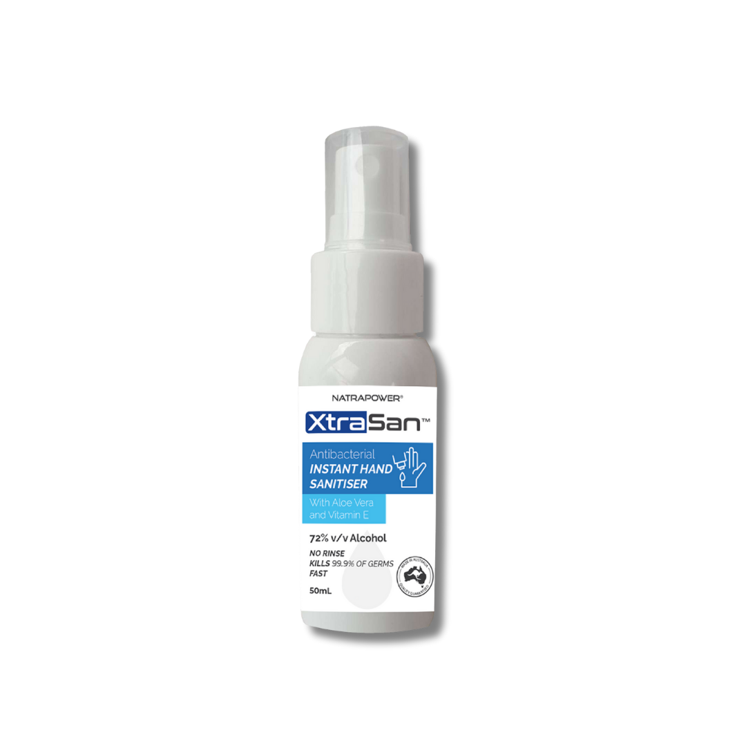 NatraPower XtraSan Anti-Bacterial Hand Sanitiser 72% Alcohol Liquid