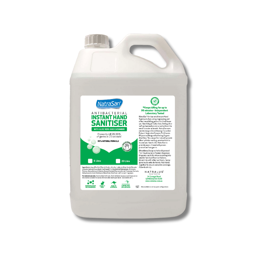 NatraSan Antibacterial Instant Hand Sanitiser with Aloe Vera and Cucumber