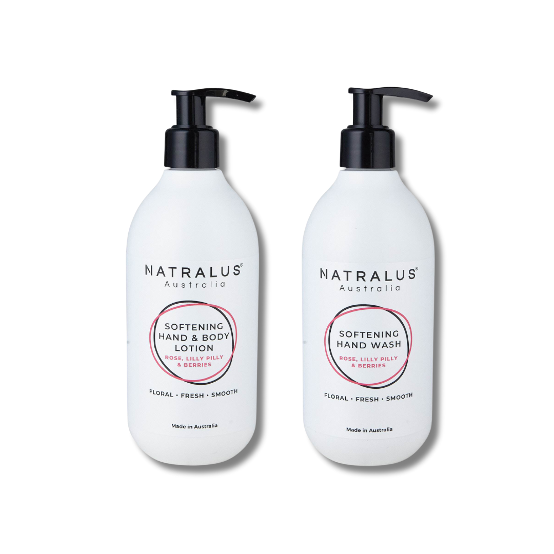 Softening Hand Wash &amp; Lotion Duo - Rose &amp; Lilly Pilly