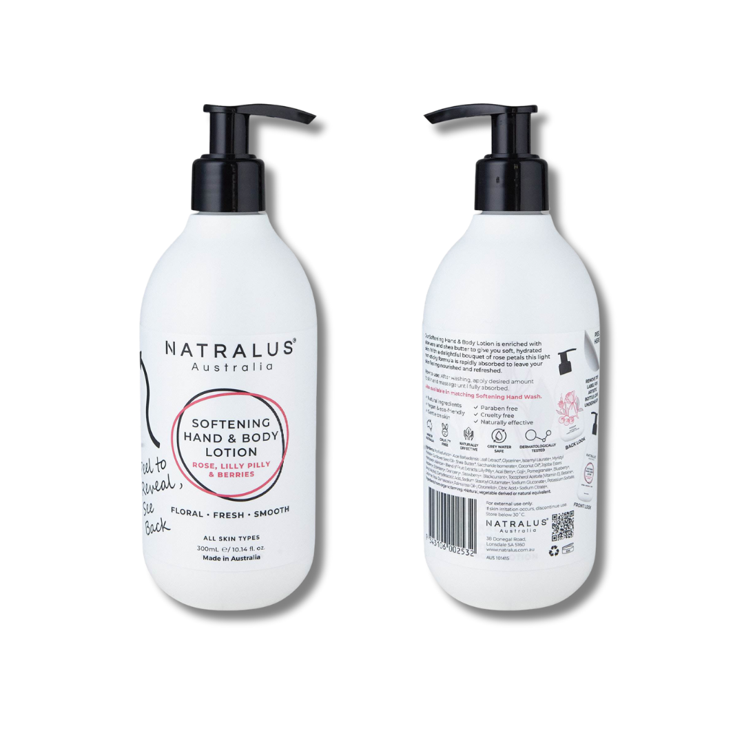Softening Hand &amp; Body Lotion - Rose,Lilly Pilly &amp; Berries