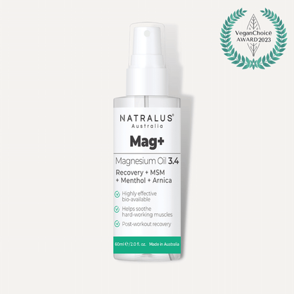 Magnesium Oil Spray 3.4 Recovery with MSM, Menthol and Arnica for muscle soreness