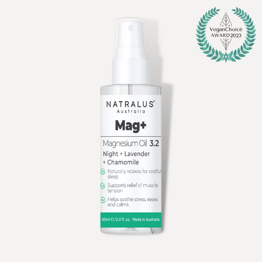 Magnesium Oil Spray 3.2 Night with Lavender and Chamomile for restful sleep