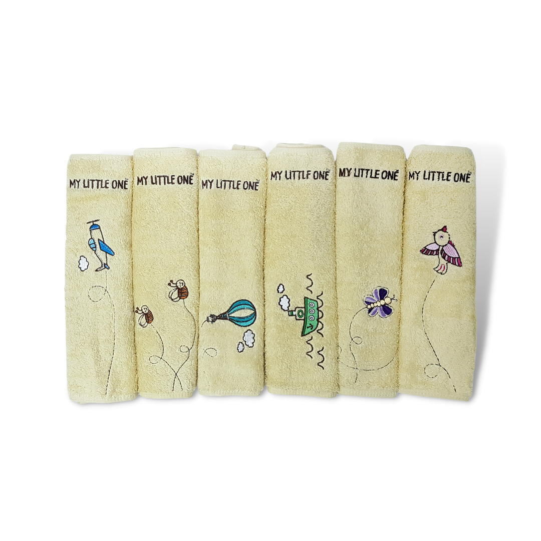 My Little One Face Washer – soft, reusable baby washcloths in Australia with cute butterfly, bee &amp; bird prints.