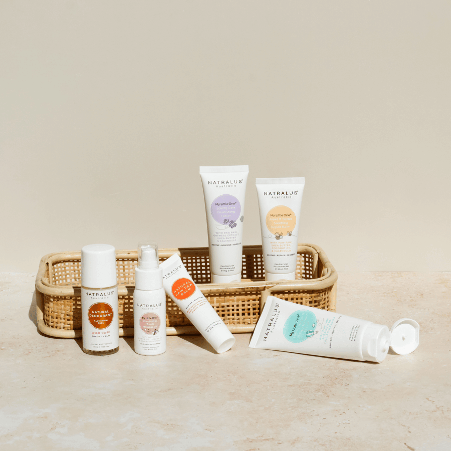 New mum and baby gift pack with natural skincare products Australia