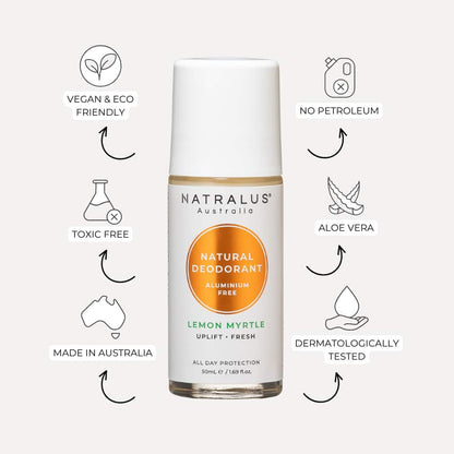 Lemon Myrtle Natural Deodorant for all-day freshness without harsh chemicals - Aluminum Free