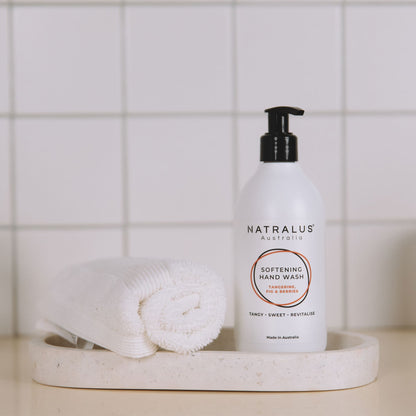 Sulfate-free softening hand wash with tangerine, fig, and berries fragrance