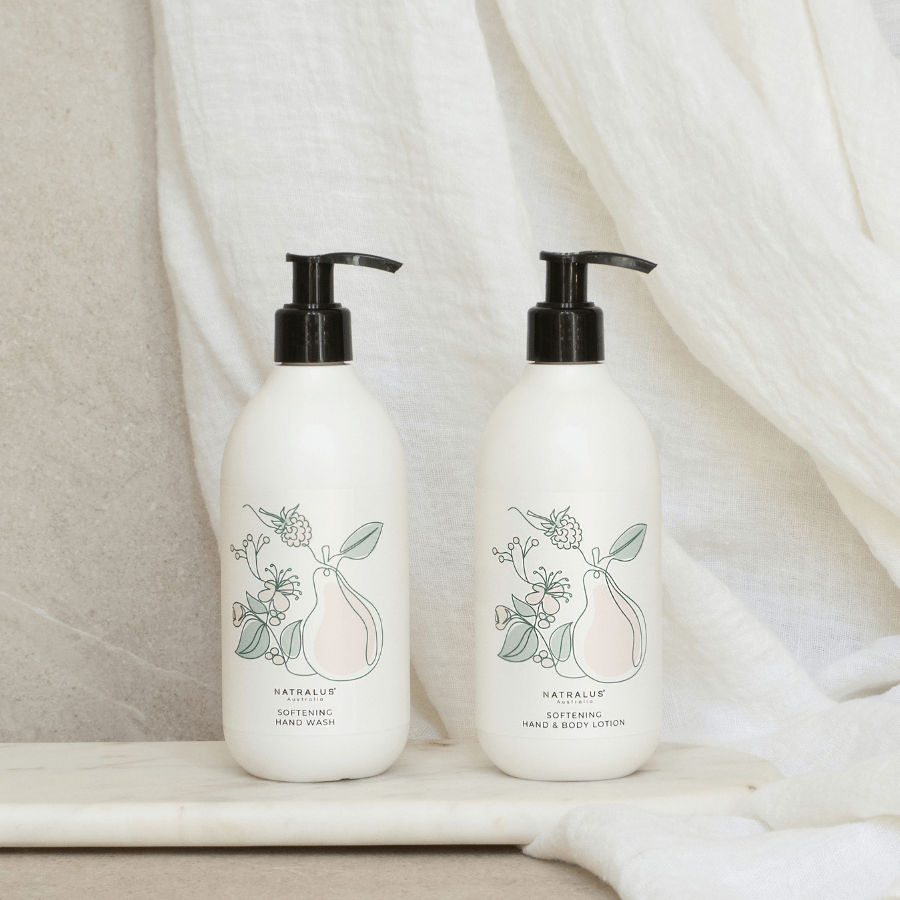 Moisturising and Paraben-free hand wash and lotion with botanical lemon myrtle and Kakadu plum