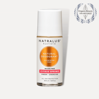 Natural Deodorant BICARB FREE with Citrus Spring scent for sensitive skin