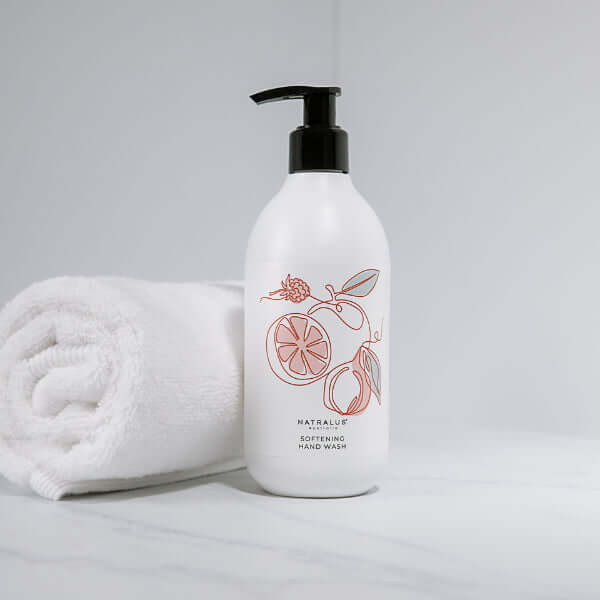 Sulfate-free softening hand wash with tangerine, fig, and berries fragrance