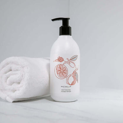 Sulfate-free softening hand wash with tangerine, fig, and berries fragrance