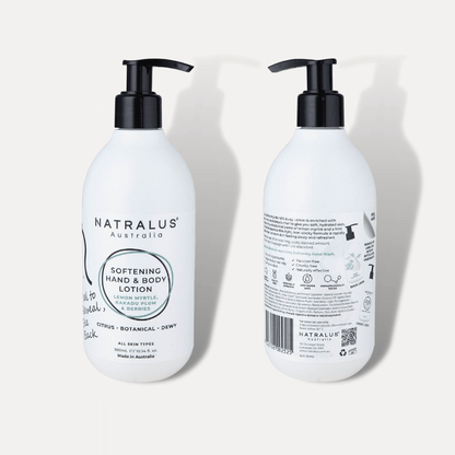 Sulfate-free Softening hand and body lotion with lemon myrtle, Kakadu plum, and berries