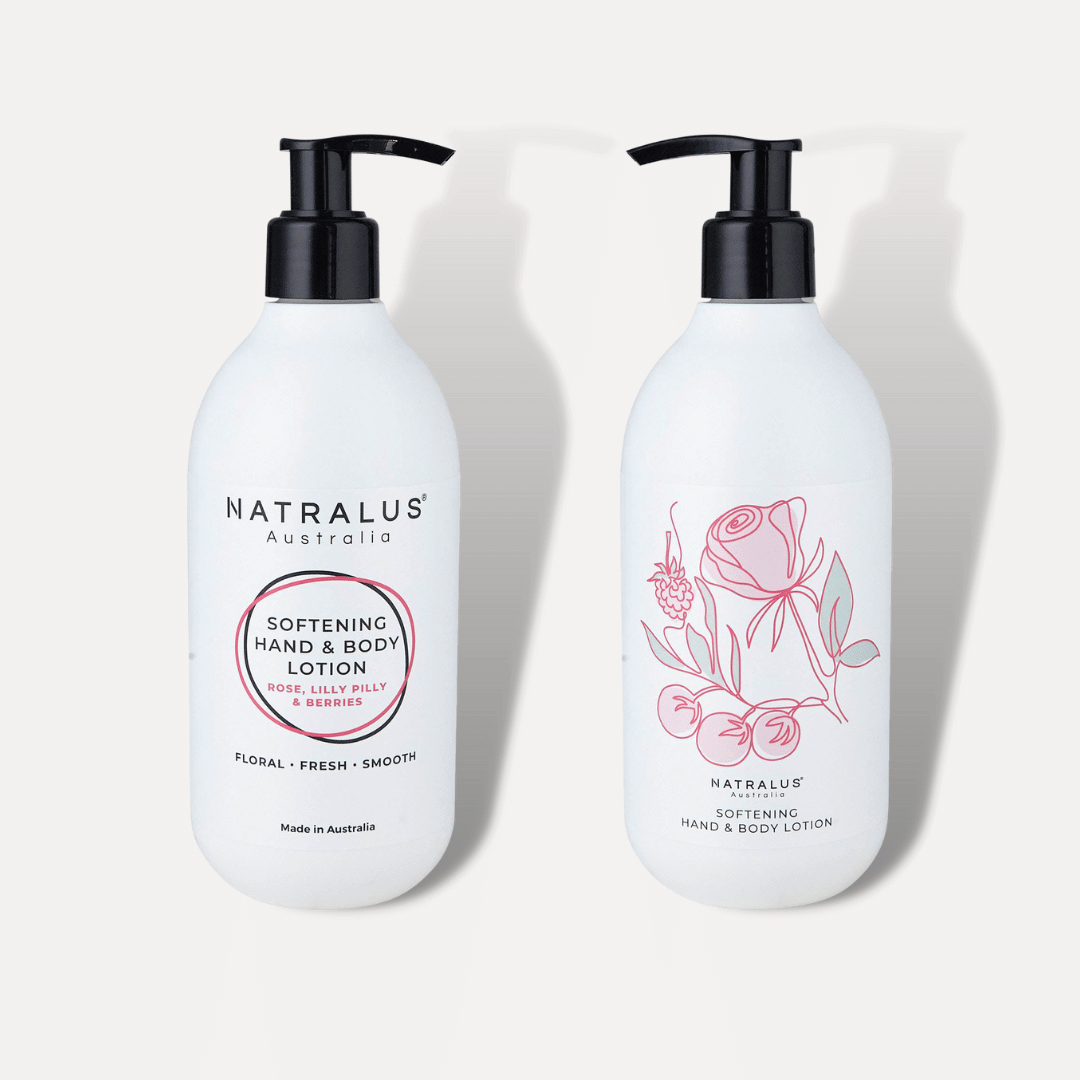Sulfate-free Softening hand and body lotion with rose, lilly pilly, and berries