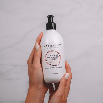 Natural Softening hand and body lotion with tangerine and fig fragrance