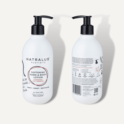 Natural Softening hand and body lotion with tangerine and fig fragrance