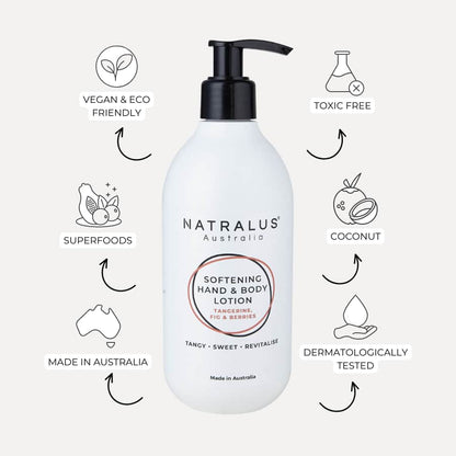 Natural Softening hand and body lotion with tangerine and fig fragrance