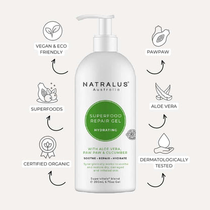 Natralus Superfood Aloe Vera Repair Gel for dry and sensitive skin