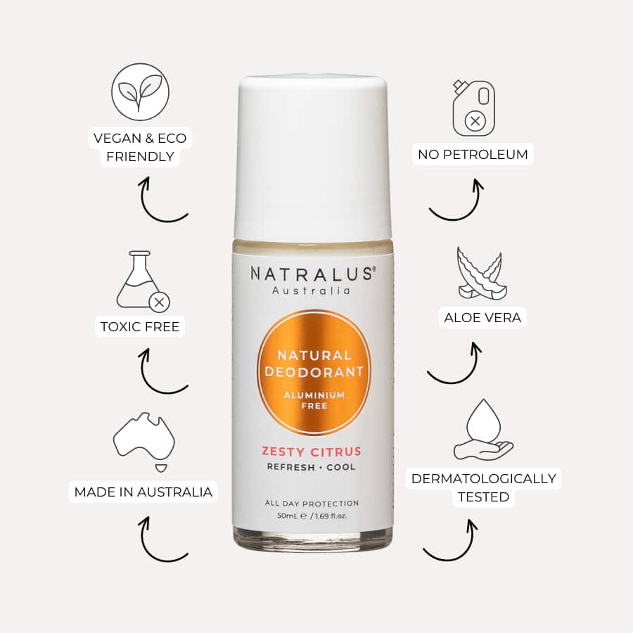 Long-lasting citrus deodorant – absorb sweat and eliminate odour naturally